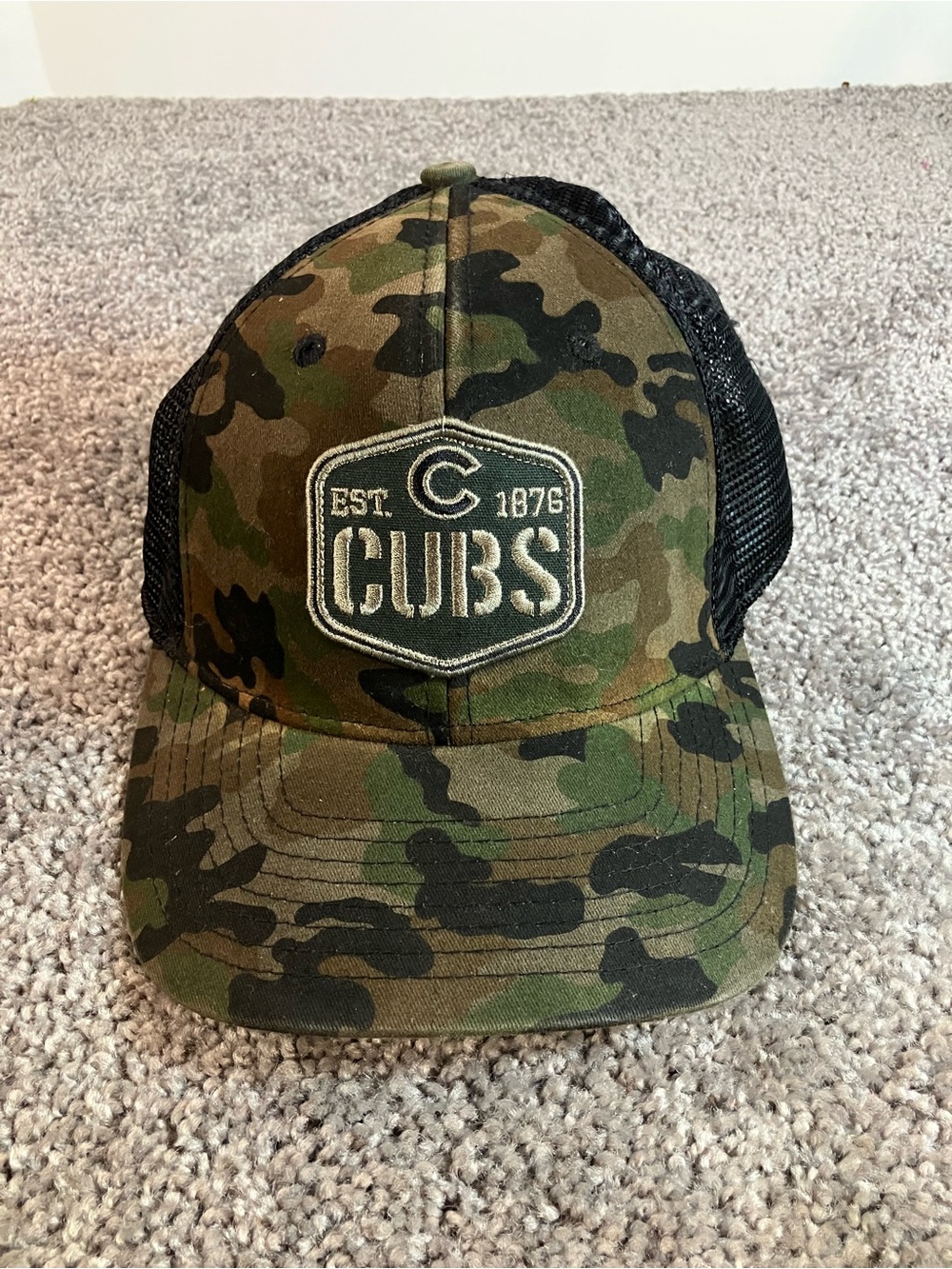 Chicago Cubs Est. 1876 MLB Camoflauge Mesh Hat Cap OS